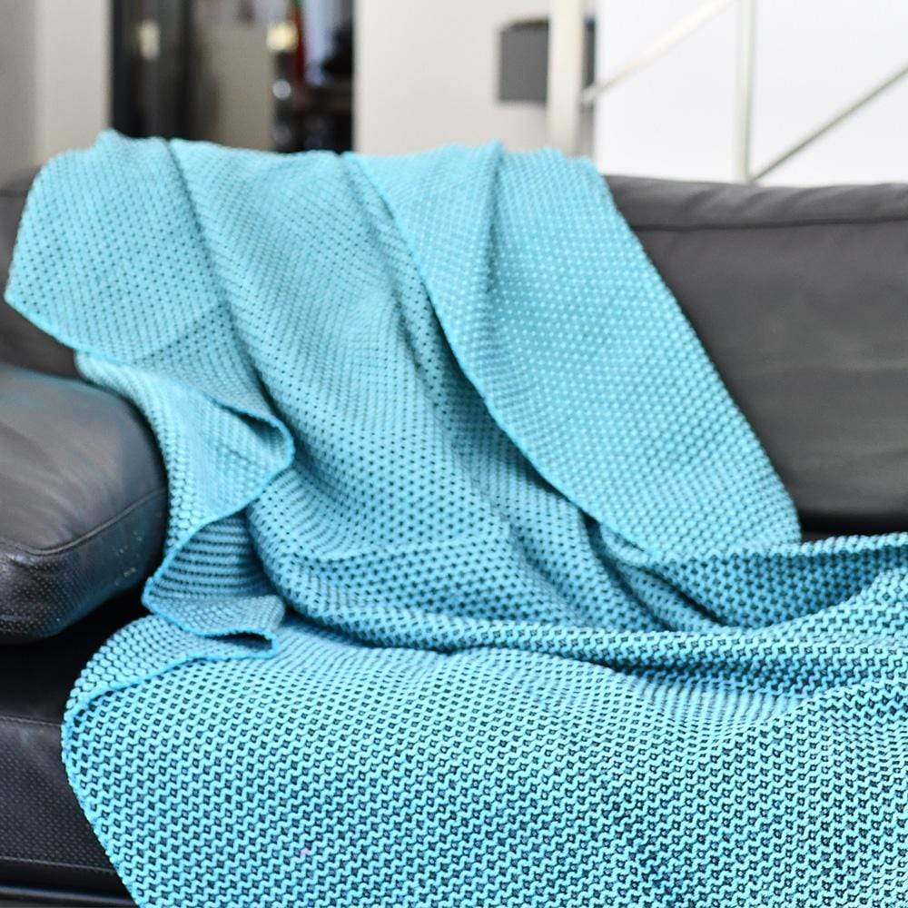 Ponto I Coton Blanket - Turquoise