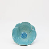 Poppy-shaped Ceramic Salad Bowl - Turquoise