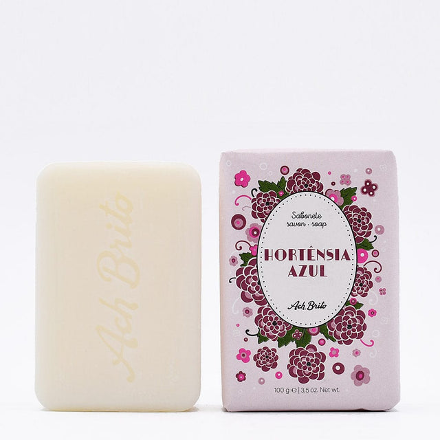 Portuguese Bar Soap with blue hydrangeas