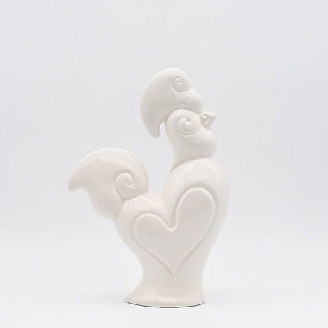 Portuguese Ceramic rooster - White