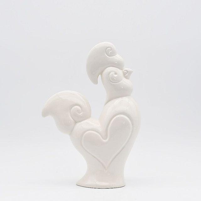 Portuguese Ceramic rooster - White