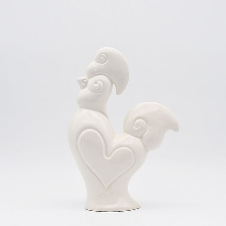 Portuguese Ceramic rooster - White
