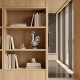 Portuguese Ceramic Rooster - White & Blue