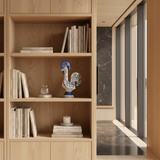 Portuguese Ceramic Rooster - White & Blue