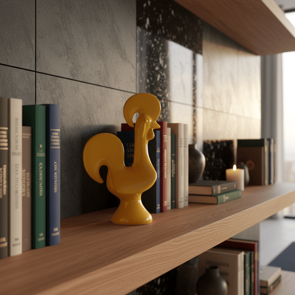 Portuguese Ceramic Rooster - Yellow