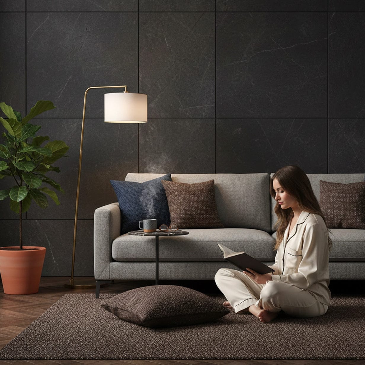 Portuguese Handmade Oversized Pillow Cover - Brown