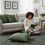 Portuguese Handmade Oversized Pillow Cover - Dark Green