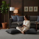 Portuguese Handmade Oversized Pillow Cover - Dark Grey