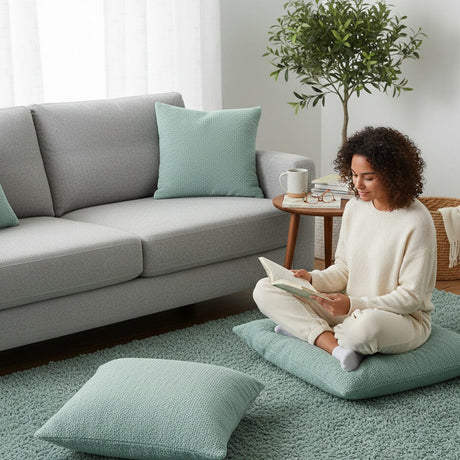 Portuguese Handmade Oversized Pillow Cover - Light Green