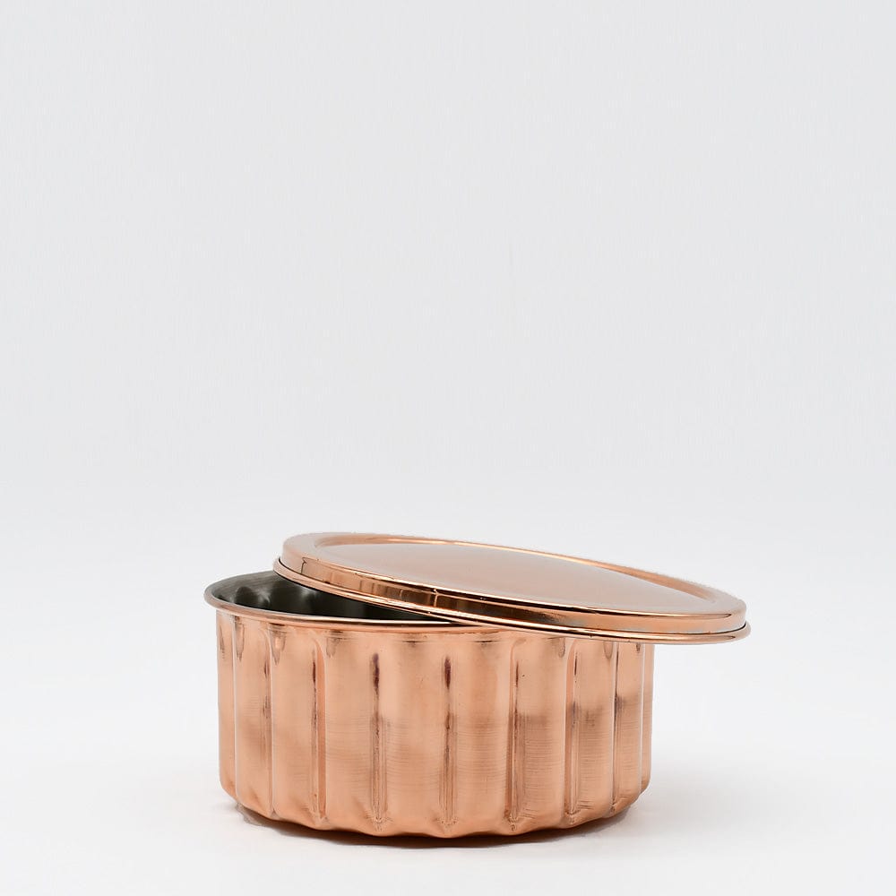 Portuguese Pudding Cooper Mold with Lid