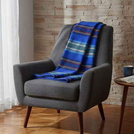 Portuguese Style Blanket - Navy Blue