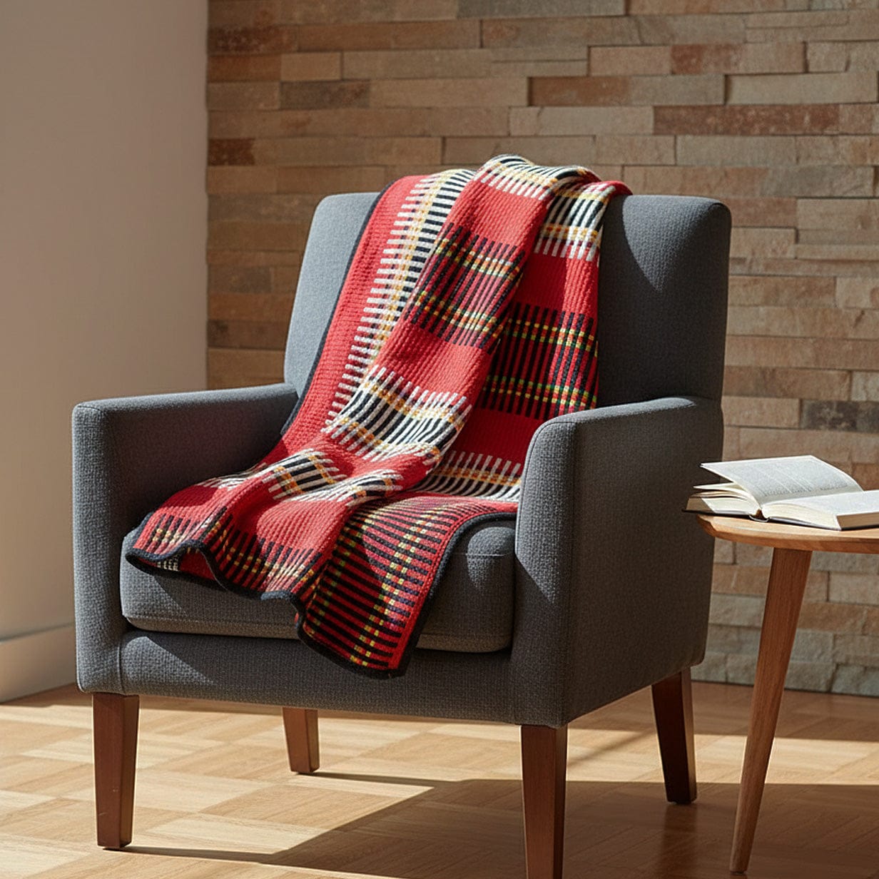 Portuguese style Blanket - Red