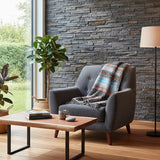 Portuguese Style fringed Blanket - Grey