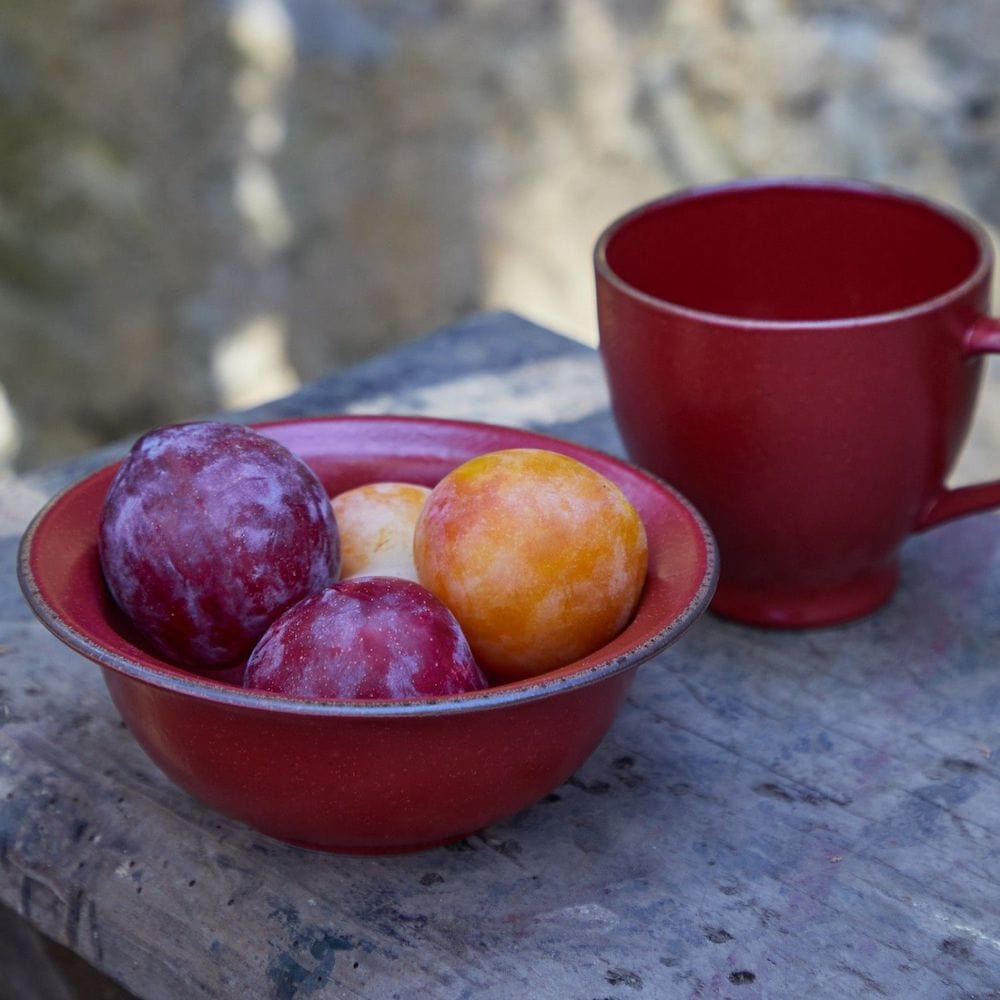 Positano I Stoneware mug - Deep Red