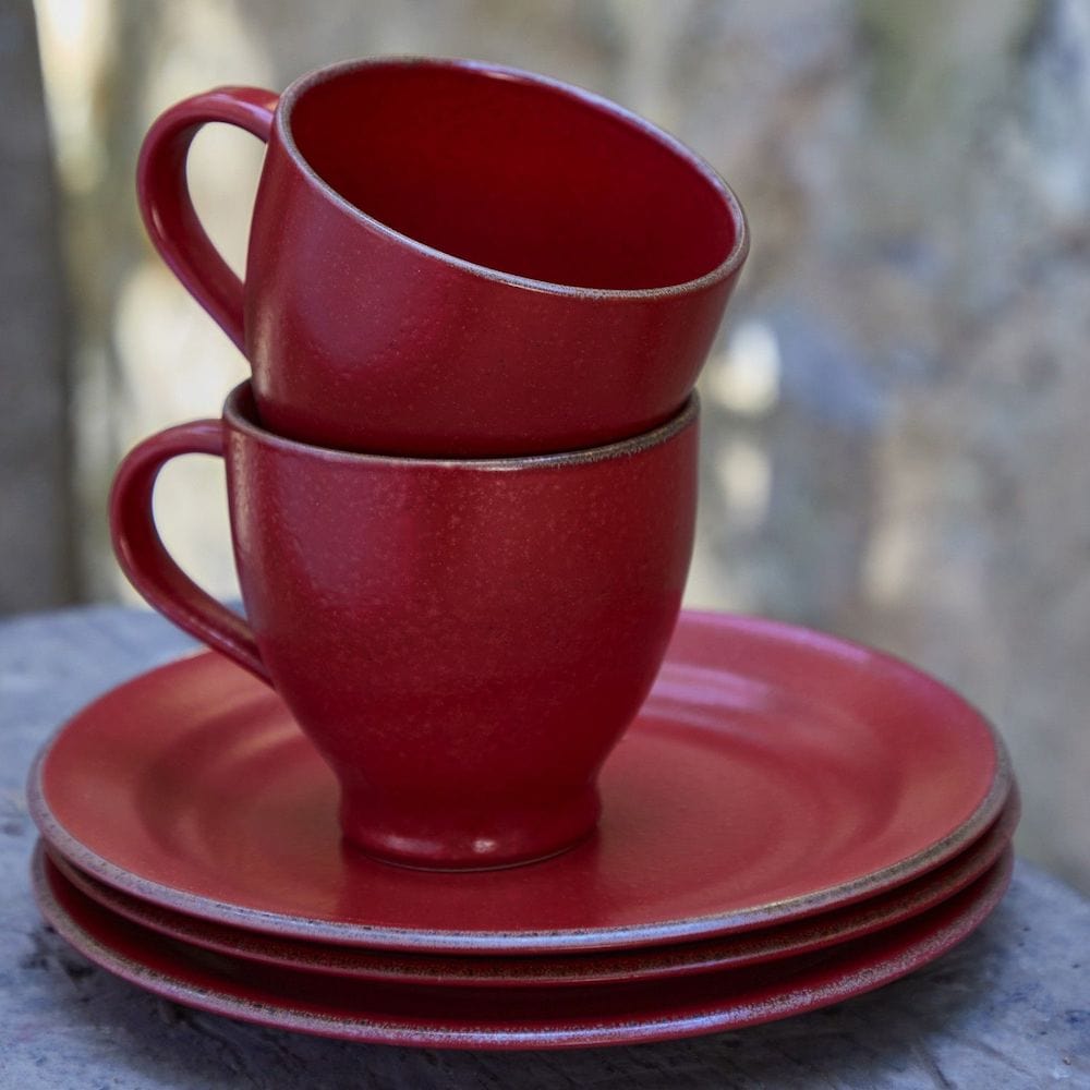 Positano I Stoneware mug - Deep Red