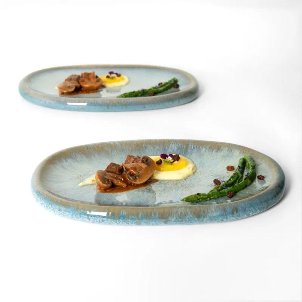 Quartzo I Stoneware Serving Plater - Blue