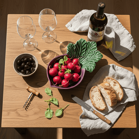 Radish-shaped Ceramic Serving Dish - Purple