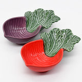 Radish-shaped Ceramic Serving Dish  - Red