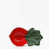 Radish-shaped Ceramic Serving Dish  - Red