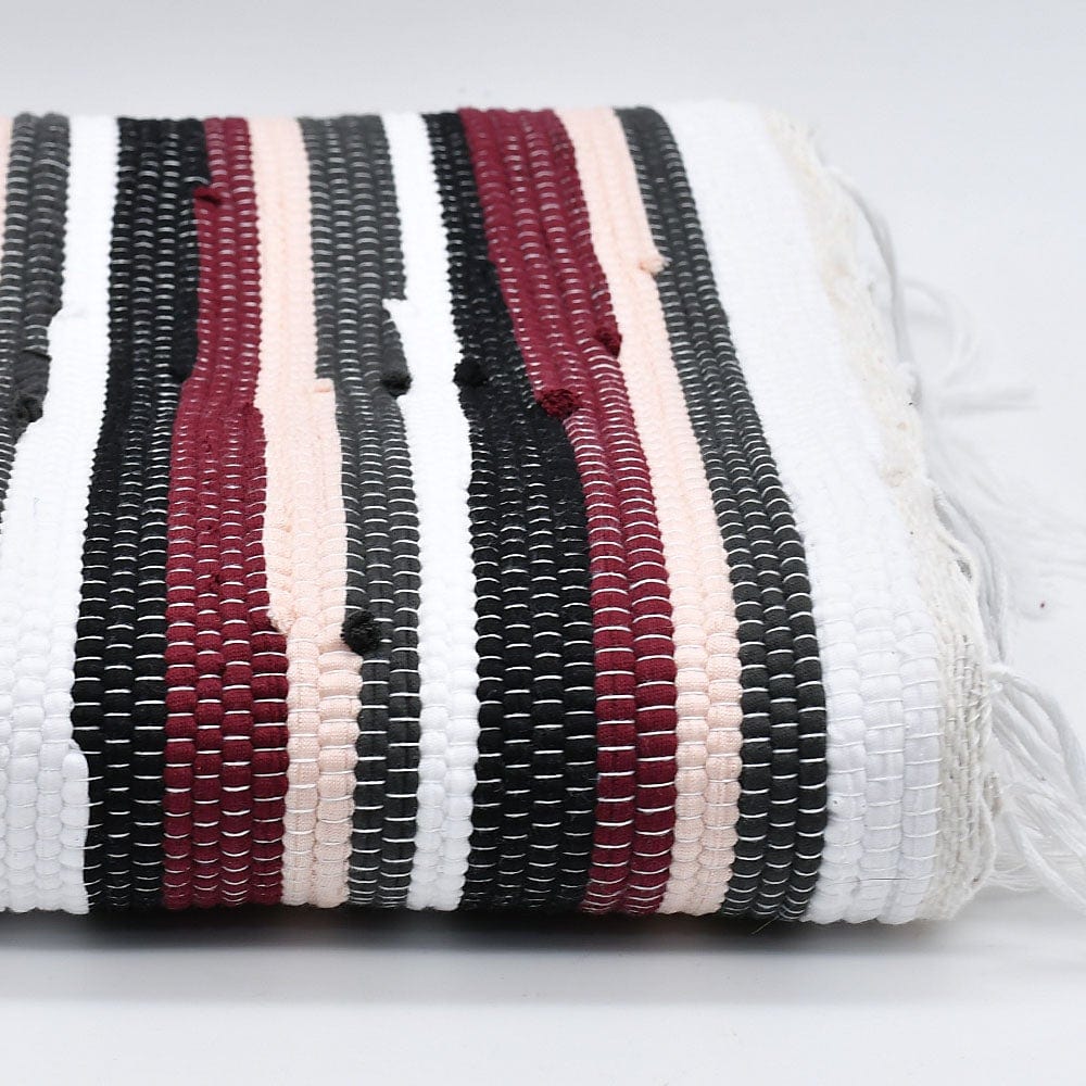 Recycled Cotton Rug - 39x19" Burgundy