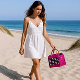 Reed Shopping bag - 8.7'' - Pink & Purple