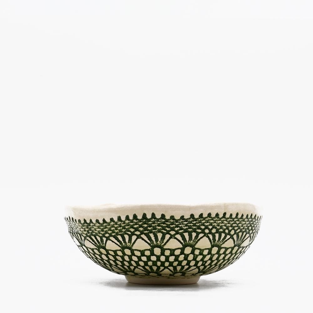 Renda I Handmade Ceramic Bowl - 6.3'' - Green