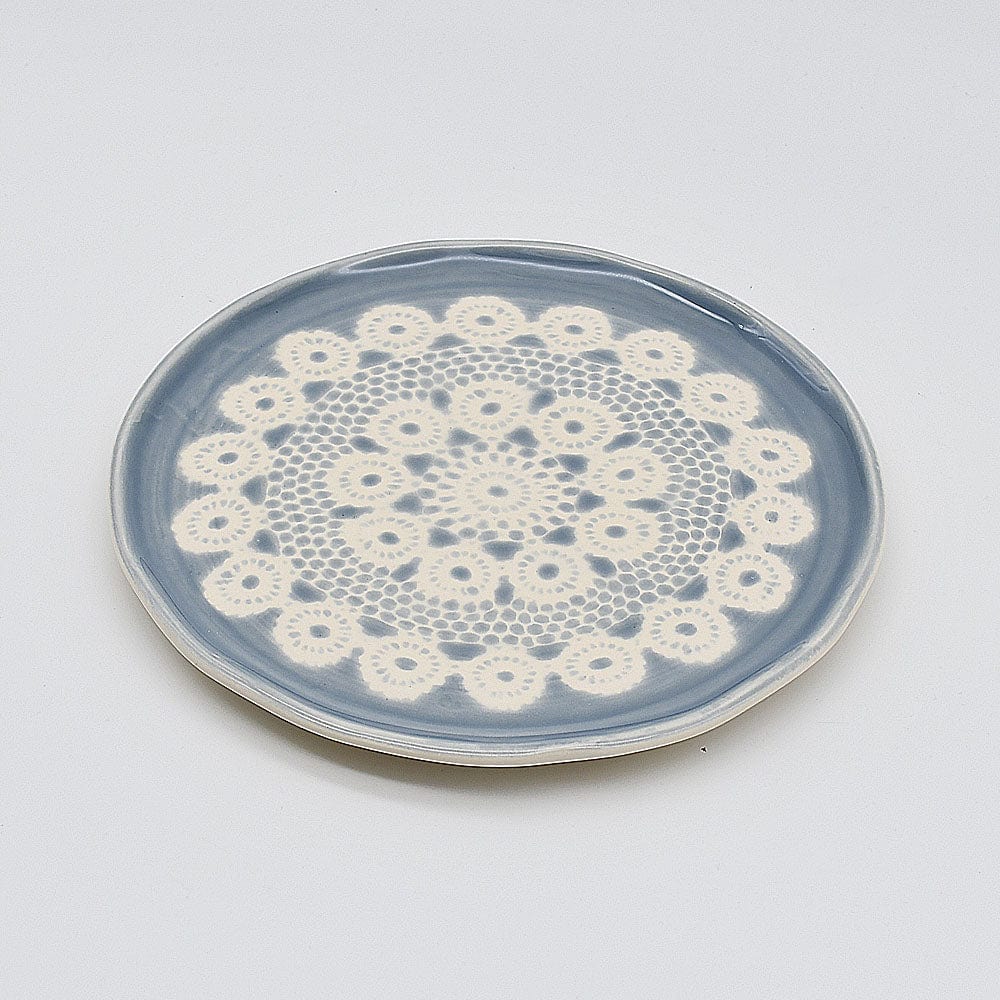 Renda I Handmade Ceramic Bread / Butter Plate - Grey