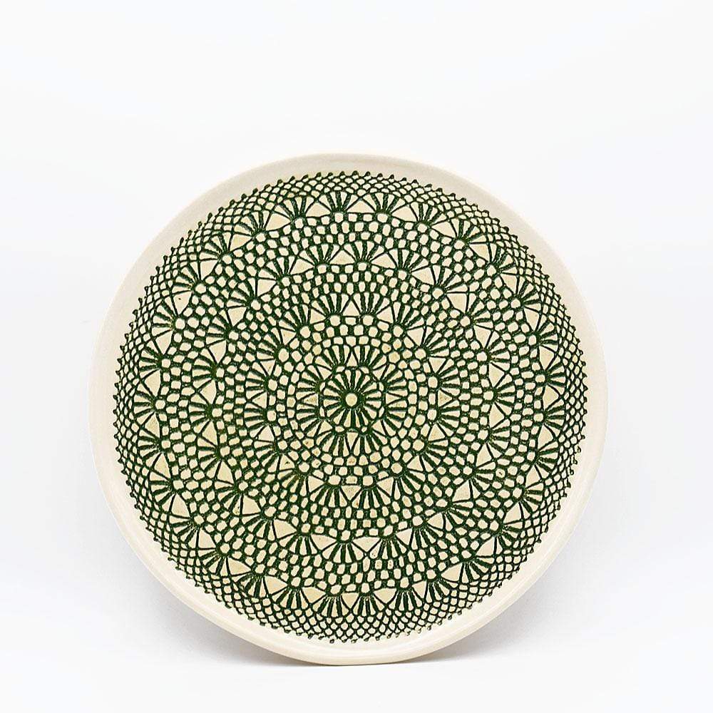 Renda I Handmade Ceramic Plate - 10.6'' - Green