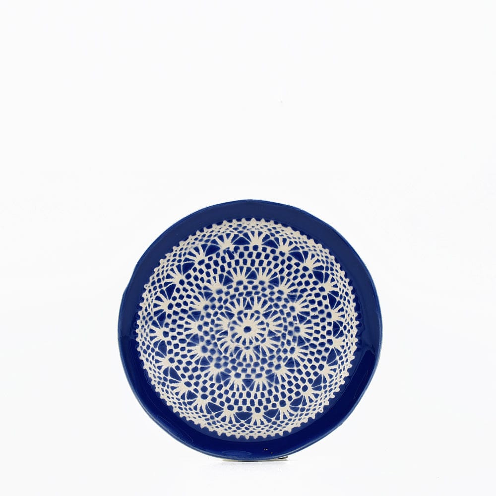 Renda I Handmade Ceramic Plate - 6.7'' - Blue