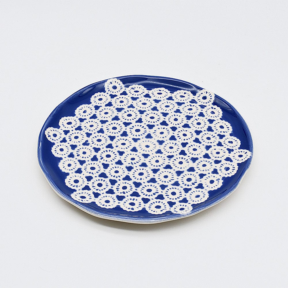 Renda I Handmade Ceramic Plate - 6.7'' - Blue