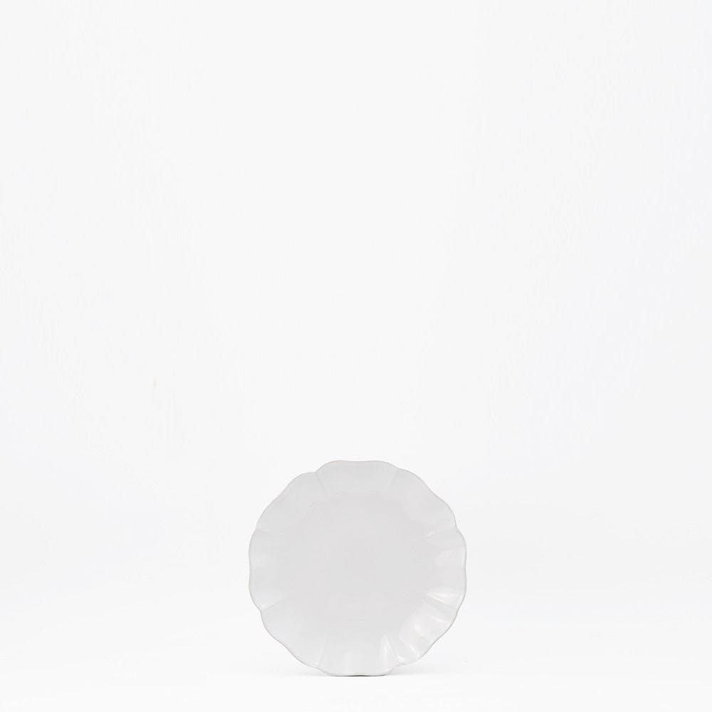 Rosa I Fine Stoneware Bread Plate - White