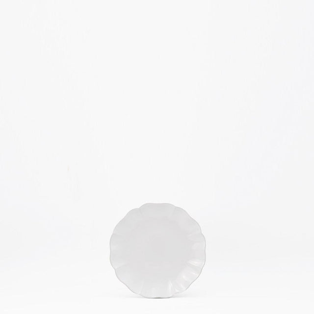 Rosa I Fine Stoneware Bread Plate - White