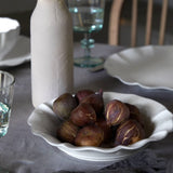 Rosa I Fine Stoneware Pasta Plate - White