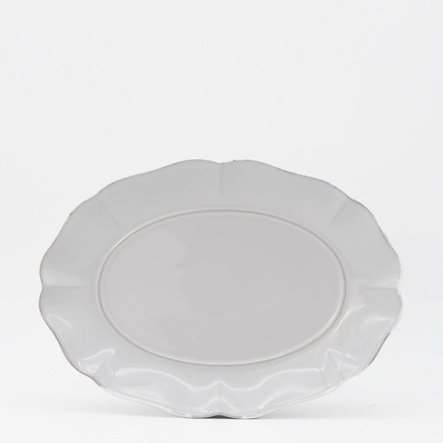 Rosa I Fine Stoneware Serving Dish - White