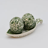 Salière et poivrière en céramique de Coimbra