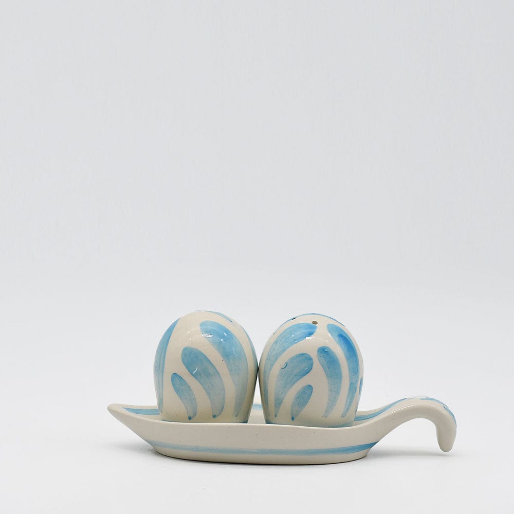 Salière & poivrière en céramique "Andorinha" - Turquoise