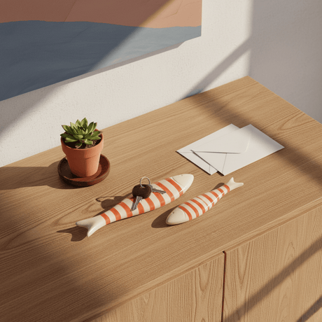 Sardine en céramique à poser - Orange