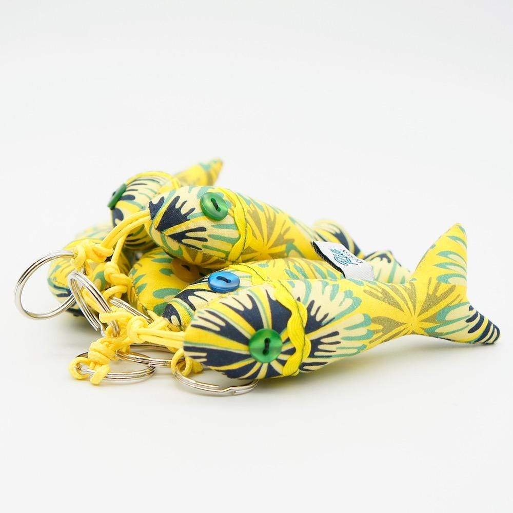 Sardine-Shaped Keychain - Yellow
