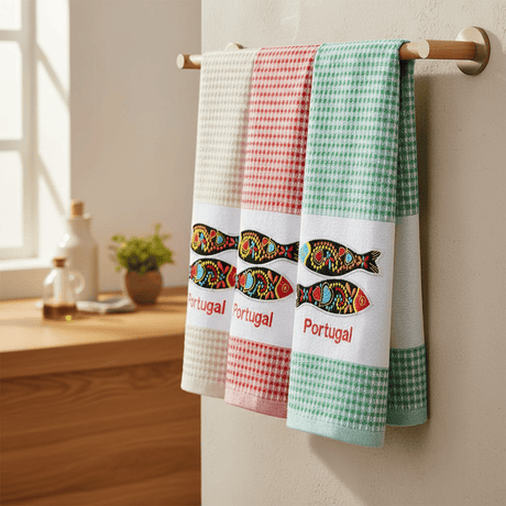 Sardinha I Checkered Kitchen Towel