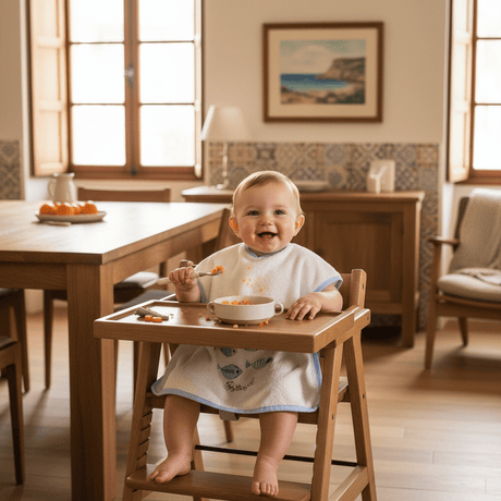 Sardinhas I Cotton Bib Apron - Blue