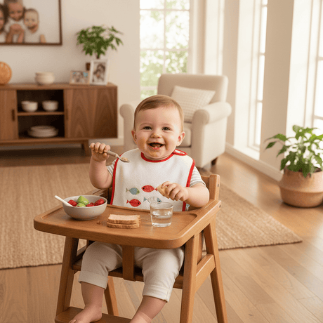 Sardinhas I Cotton Bib - Red