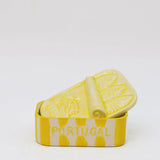 Sardinhas I Striped Ceramic Box - Yellow
