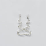 Serpente I Silver Earrings - 2.4''