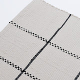 Set de table en coton recyclé - Blanc cassé et noir