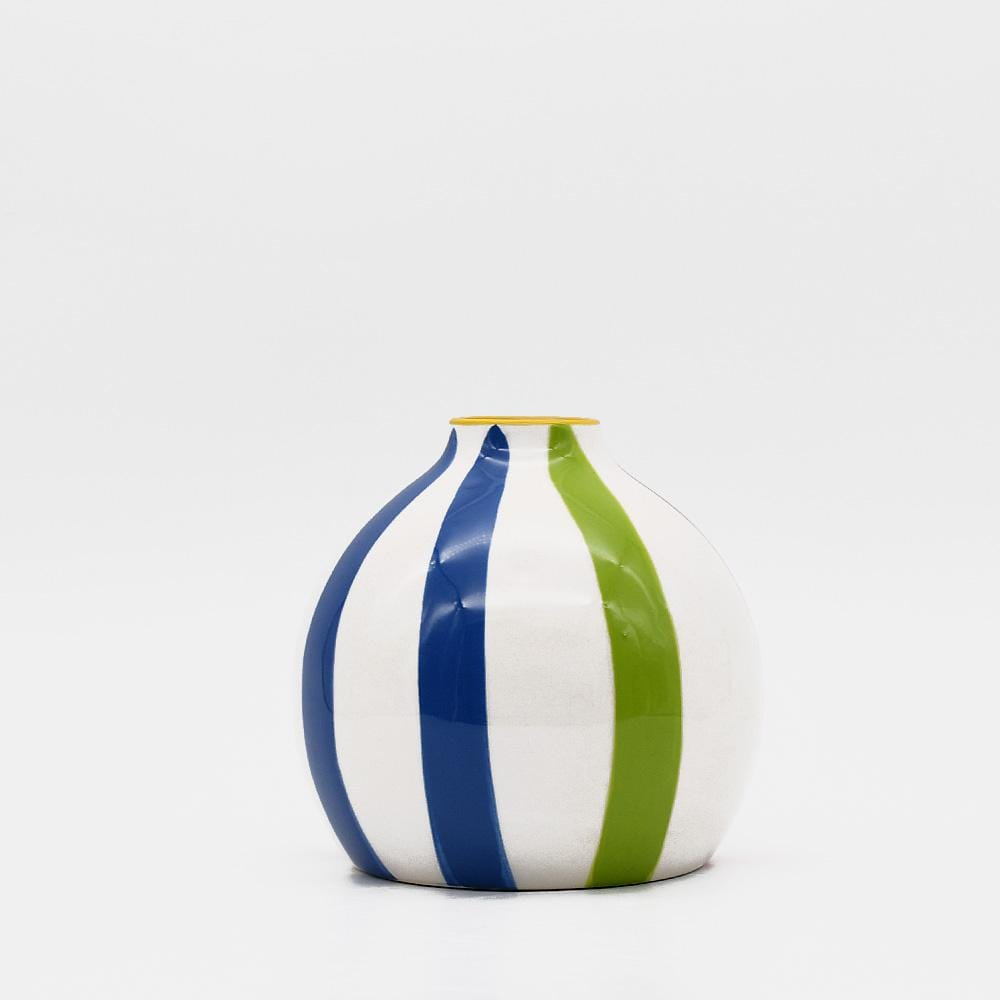 Set of 3 Ceramic Vases - Multicolored