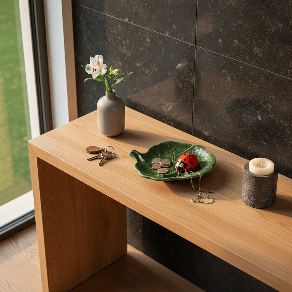 Small Ceramic Dish with a Ladybug - 5.5''