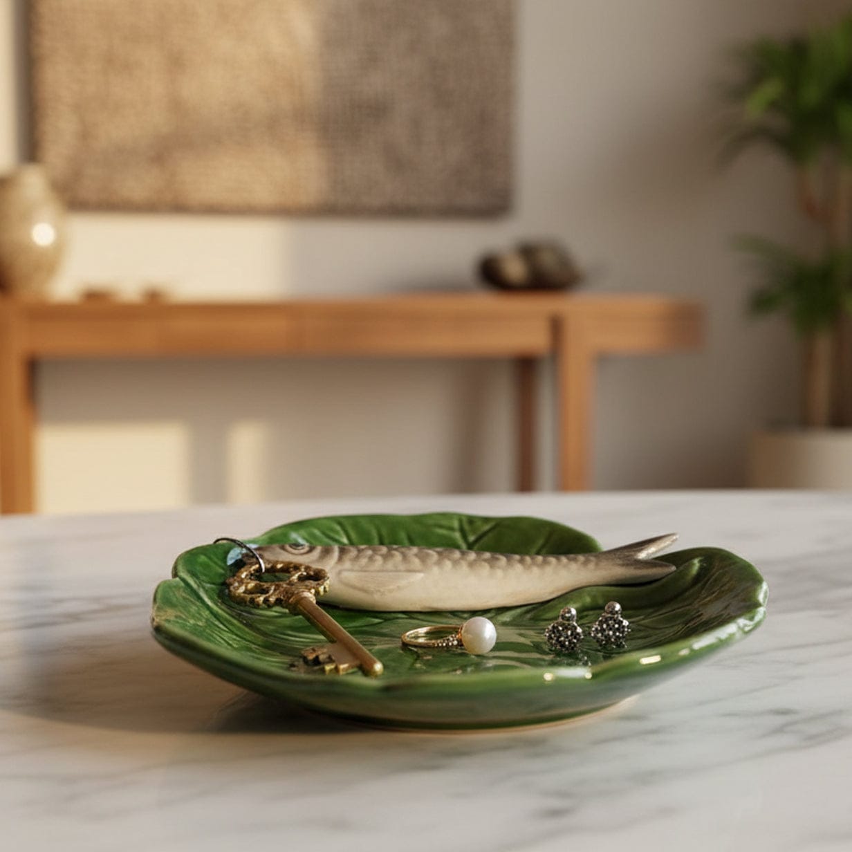 Small Ceramic Dish with a Sardine