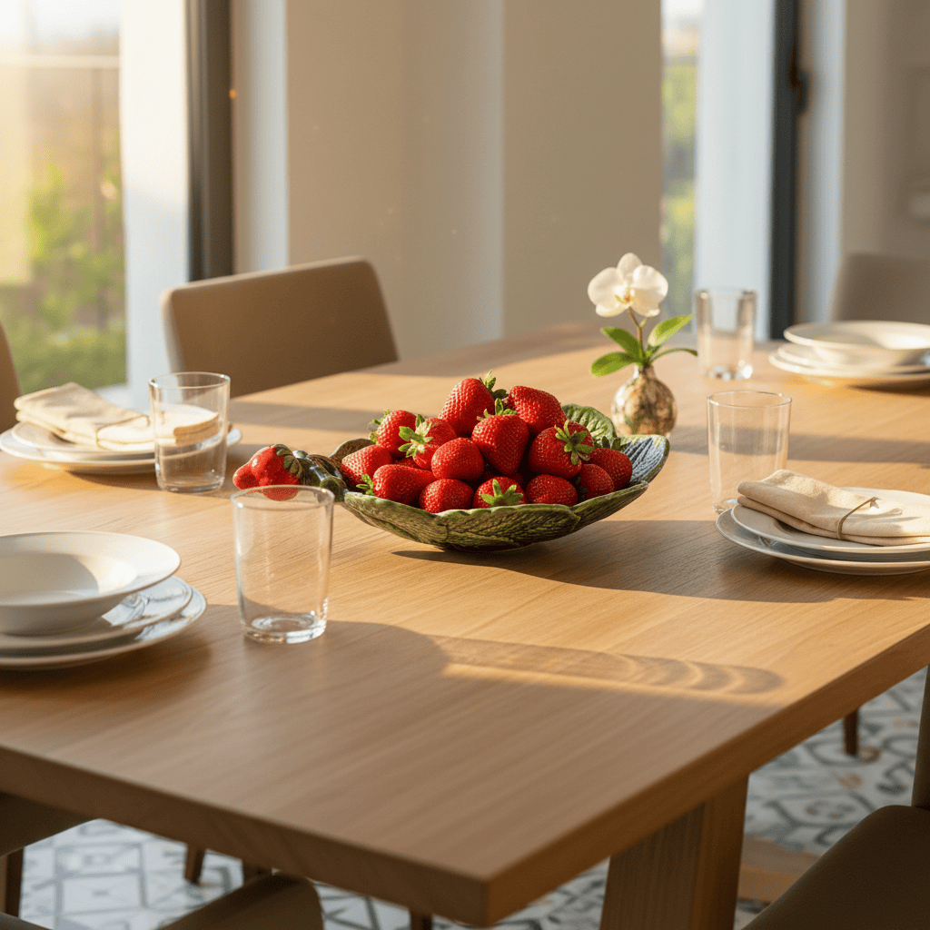 Small Ceramic Dish with a Strawberry