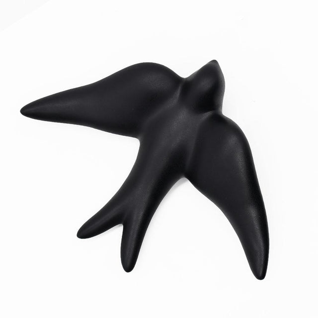 Smooth Ceramic Swallow - Matt Black 5.5"