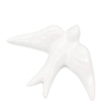 Smooth Ceramic Swallow - White 5.5"